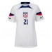 Damen Fußballbekleidung Vereinigte Staaten Timothy Weah #21 Heimtrikot WM 2022 Kurzarm